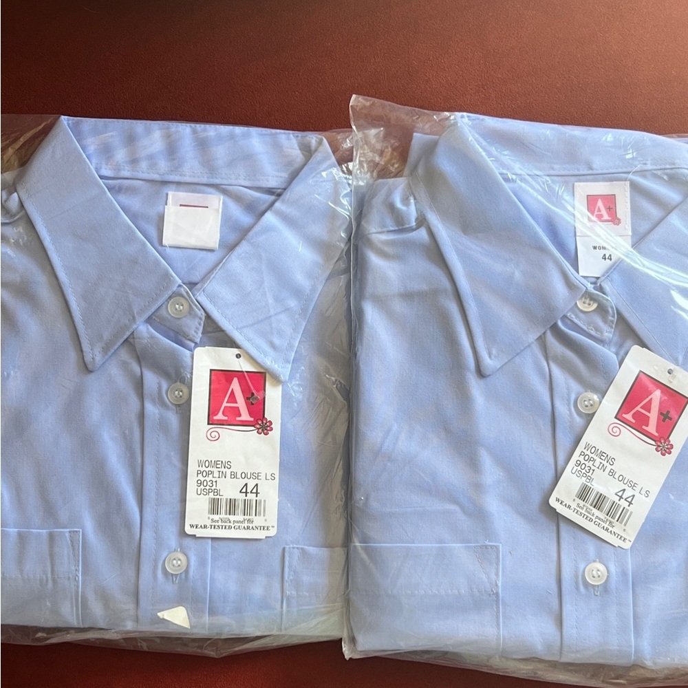 SOLD: USPS Women’s Carrier Shirts – Size 44 – Long Sleeve Poplin Blouse – NEW